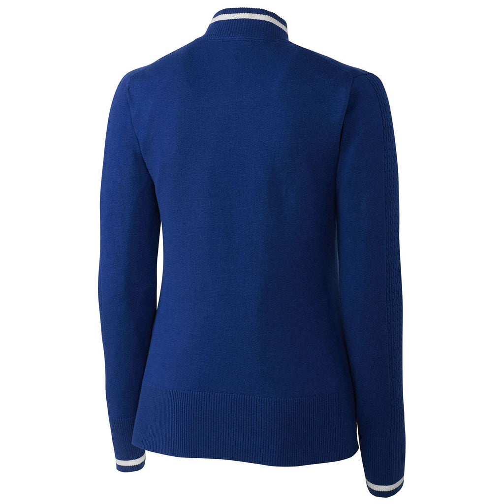 Cutter & Buck Women's Tour Blue Lakemont Tipped Half Zip