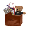 Leeman Tan Tuscany Vacuum Tumbler with Teddy Bear and Hot Cocoa Gift Set