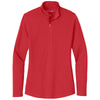 Port Authority Women's Rich Red Dry Zone UV Micro-Mesh 1/4 Zip