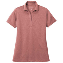 Port Authority Women's Garnet Heather Heathered Silk Touch Performance Polo