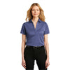 Port Authority Women's Royal Heather Heathered Silk Touch Performance Polo