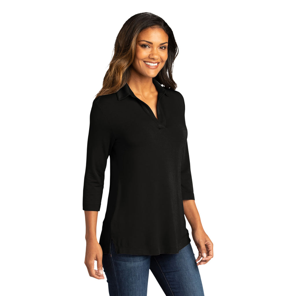 Port Authority Women's Deep Black Luxe Knit Tunic