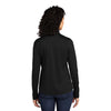 Port Authority Women's Black/Steel Grey Silk Touch Performance Quarter Zip