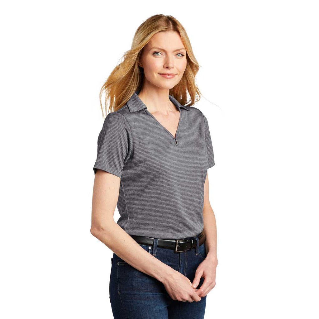 Port Authority Women's Shadow Grey Shadow Stripe Polo