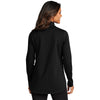 Port Authority Women's Deep Black C-FREE Double Knit 1/4-Zip