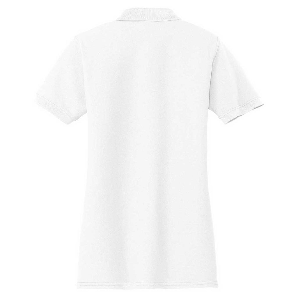 Port & Company Women's White Core Blend Pique Polo