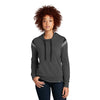 New Era Women's Black Heather/Black/Shadow Grey Heather Heritage Blend Varsity Hoodie