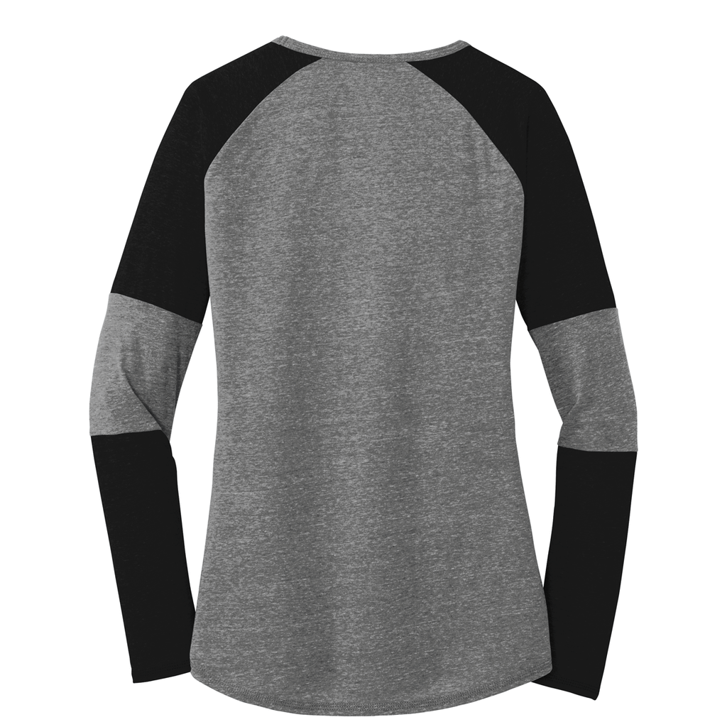 New Era Women's Black Solid/Shadow Grey Tri-Blend Performance Baseball Tee