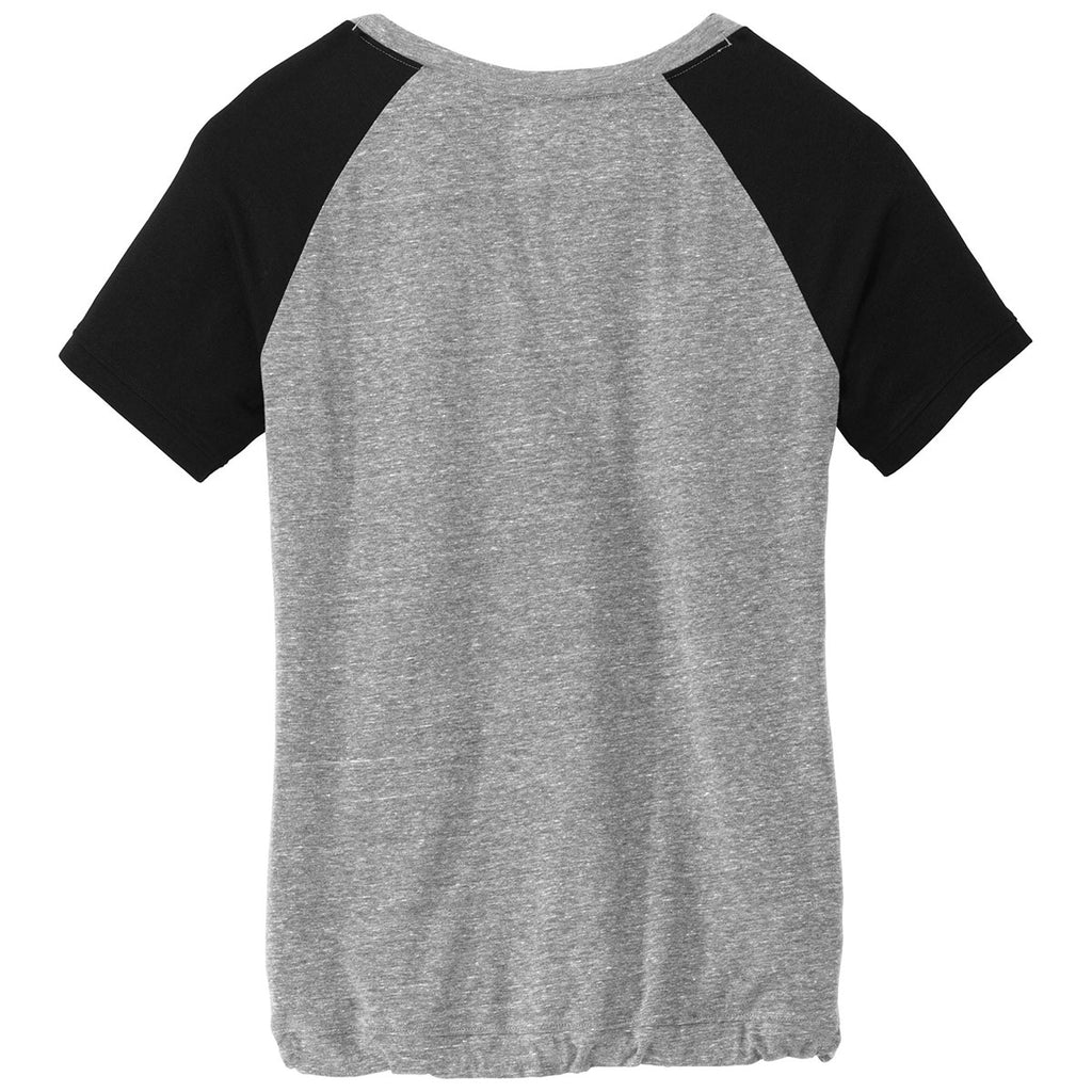 New Era Women's Shadow Grey/Black Tri-Blend Performance Cinch Tee