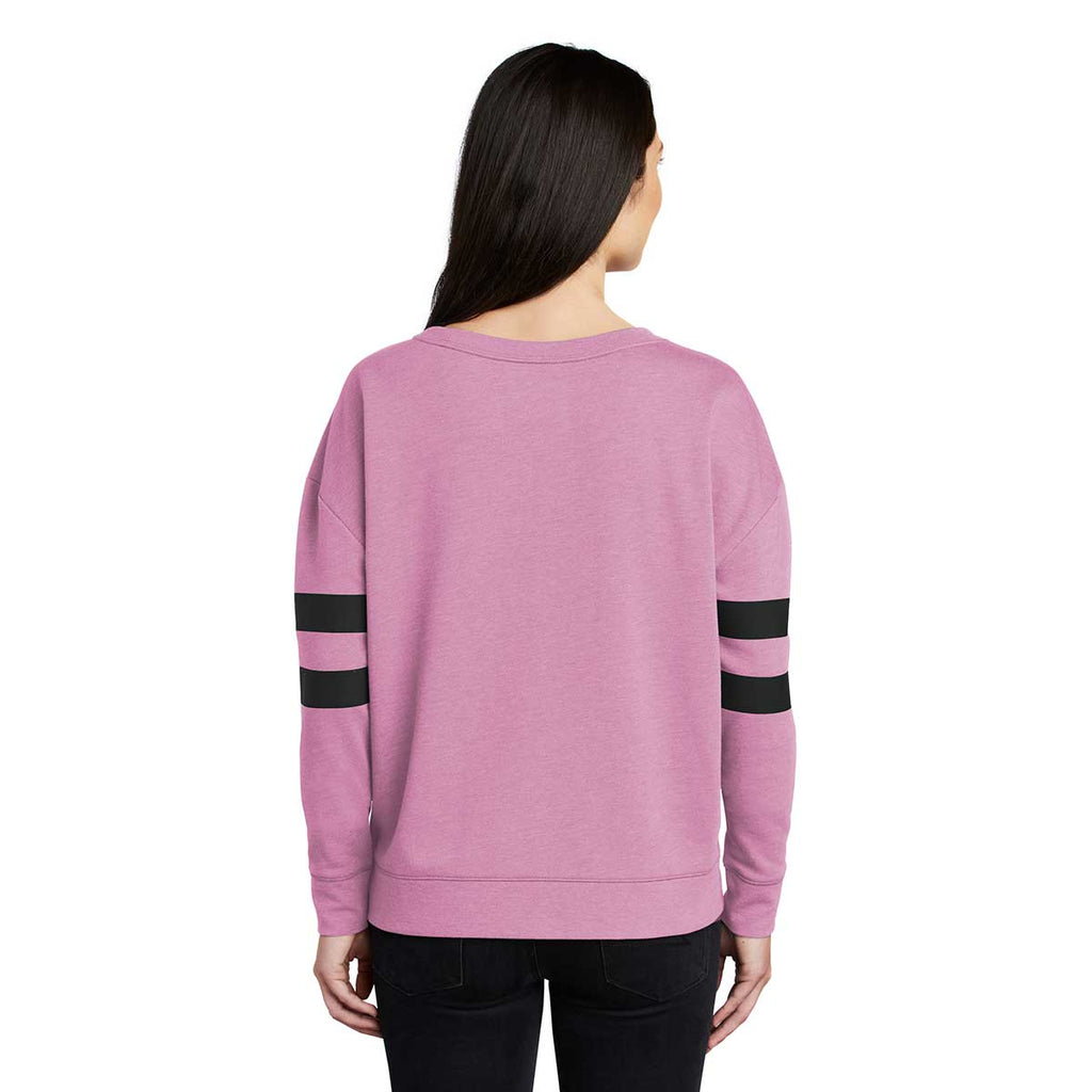 New Era Women's Lilac Heather Tri-Blend Fleece Varsity Crew