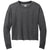 New Era Women's Black Heather Tri-Blend Fleece Crop Crew