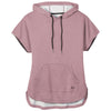 New Era Women's Dusty Mauve Heather Performance Terry Short Sleeve Hoodie