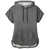 New Era Women's Graphite Heather Performance Terry Short Sleeve Hoodie