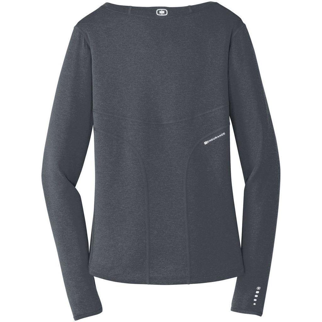 OGIO Endurance Women's Gear Grey Long Sleeve Pulse Crew