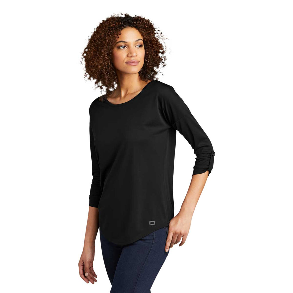 OGIO Women's Blacktop Gravitate Scoop 3/4-Sleeve