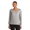 OGIO Women's Petrol Grey Heather Luuma Flex Long Sleeve V-Neck