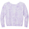 Port & Company Women's Amethyst Beach Wash Cloud Tie-Dye V-Neck Sweatshirt