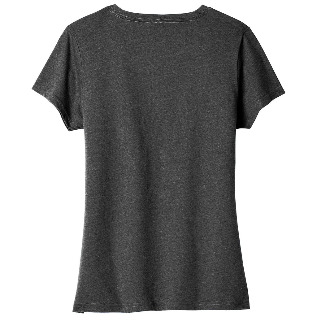 Port & Company Women's Black Heather Fan Favorite Blend V-Neck Tee