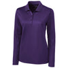 Clique Women's College Purple Long Sleeve Ice Pique Polo