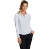 Greyson Women's Arctic White Scarlett Long Sleeve Polo