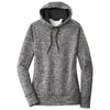 Sport-Tek Women's Black PosiCharge Electric Heather Fleece Hooded Pullover