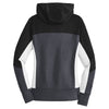 Sport-Tek Women's Black/Graphite Heather/White Tech Fleece Colorblock Full-Zip Hooded Jacket