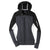 Sport-Tek Women's Black/Graphite Heather/White Tech Fleece Colorblock Full-Zip Hooded Jacket