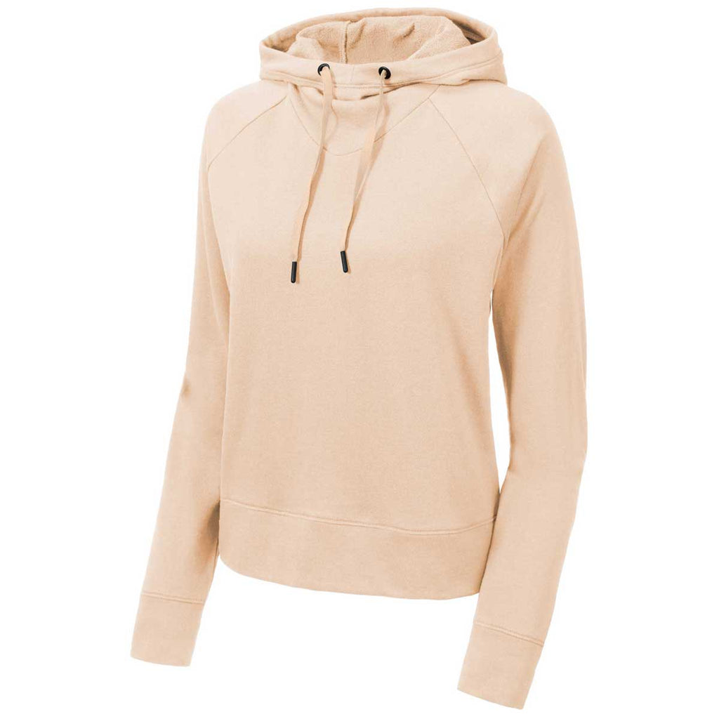 Sport-Tek Women's Ecru Lightweight French Terry Pullover Hoodie