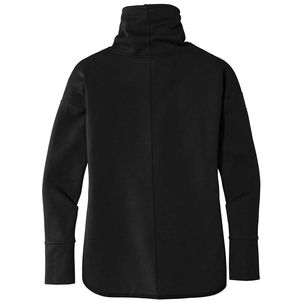 Sport-Tek Women's Black Triumph Cowl Neck Pullover