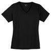 Sport-Tek Women's Black PosiCharge RacerMesh V-Neck Tee