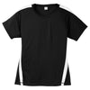 Sport-Tek Women's Black/White Colorblock PosiCharge Competitor Tee