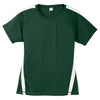 Sport-Tek Women's Forest Green/White Colorblock PosiCharge Competitor Tee