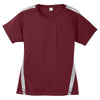 Sport-Tek Women's Maroon/Silver Colorblock PosiCharge Competitor Tee