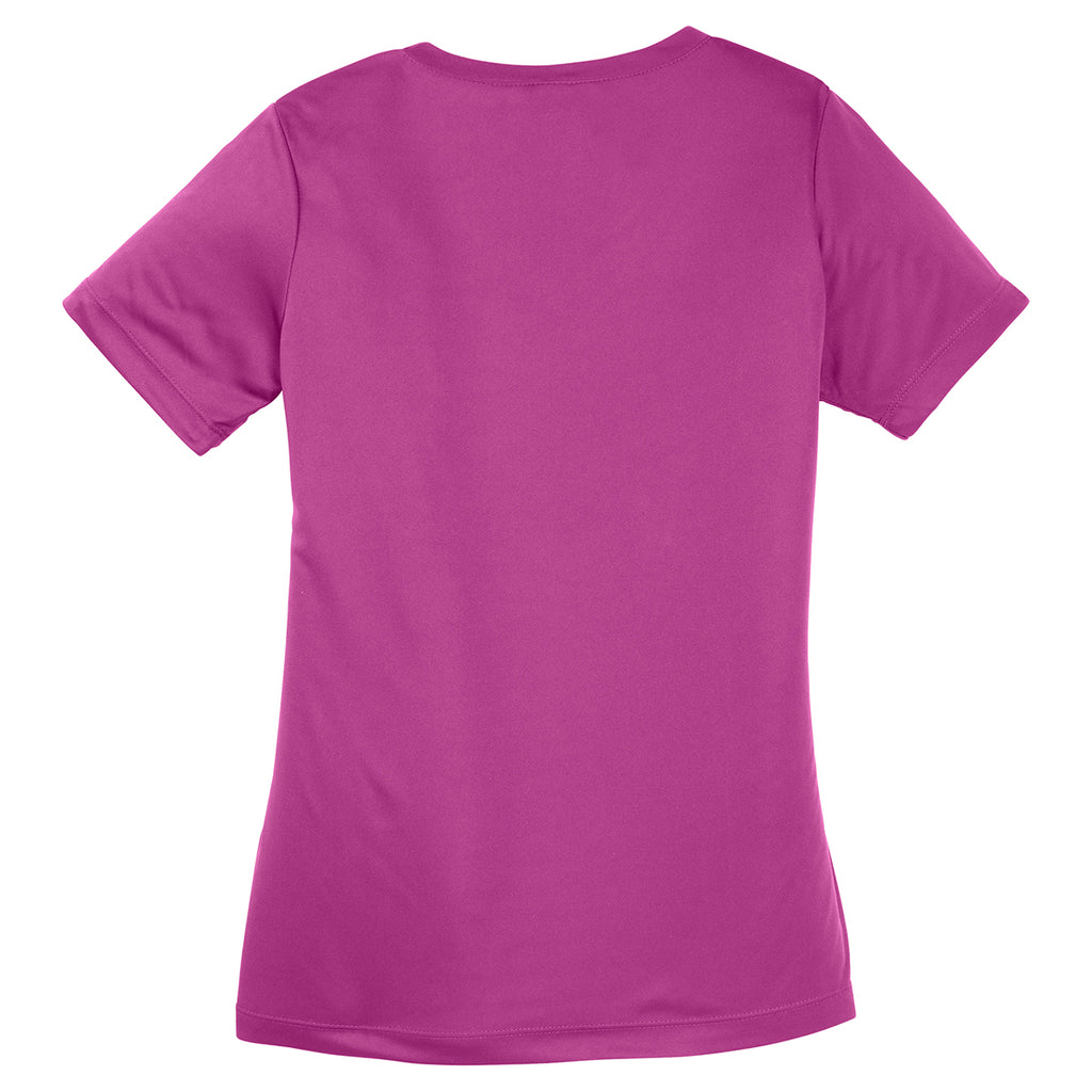 Sport-Tek Women's Pink Orchid PosiCharge Competitor V-Neck Tee