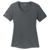 Sport-Tek Women's Iron Grey PosiCharge Elevate Scoop Neck Tee