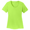 Sport-Tek Women's Lime Shock PosiCharge Elevate Scoop Neck Tee