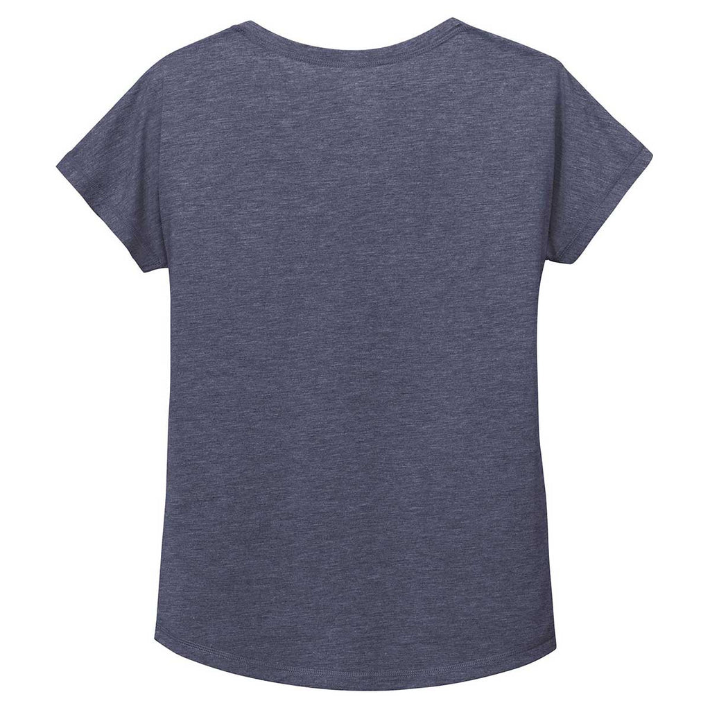 Sport-Tek Women's True Navy Heather PosiCharge Tri-Blend Wicking Dolman Tee