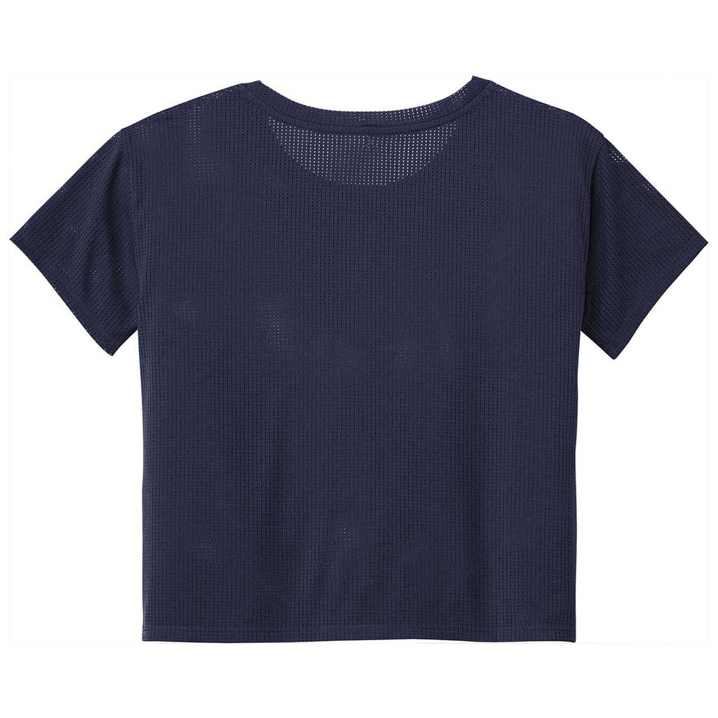 Sport-Tek Women's True Navy PosiCharge Tri-Blend Wicking Draft Crop Tee