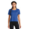 Sport-Tek Women's True Royal PosiCharge Tri-Blend Wicking Draft Crop Tee