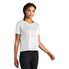 Sport-Tek Women's White PosiCharge Tri-Blend Wicking Draft Crop Tee