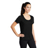 Sport-Tek Women's Black Posi-UV Pro Scoop Neck Tee