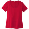 Sport-Tek Women's True Red Posi-UV Pro Scoop Neck Tee