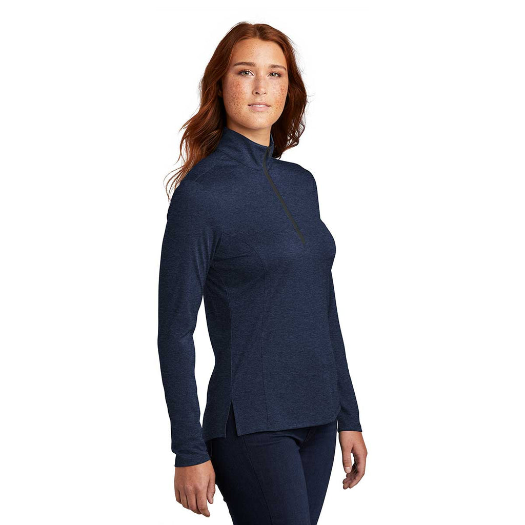 Sport-Tek Women's Dark Royal Heather Endeavor 1/4 Zip Pullover