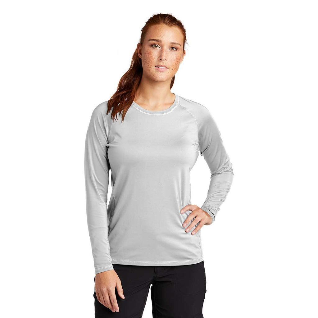 Sport-Tek Women's White Long Sleeve Rashguard Tee