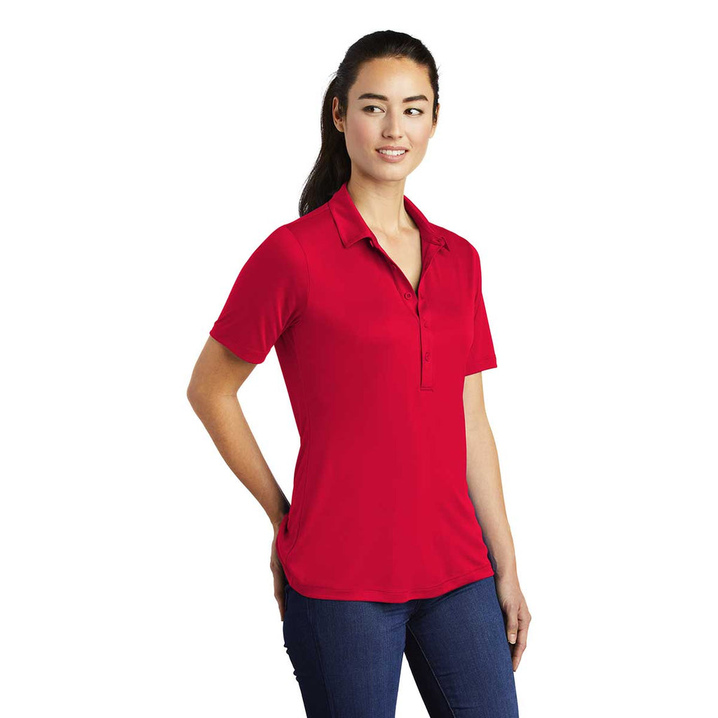 Sport-Tek Women's True Red Posi-UV Pro Polo