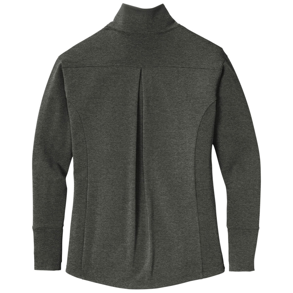 Sport-Tek Women's Dark Grey Heather Sport-Wick Flex Fleece Full-Zip