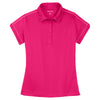 Sport-Tek Women's Pink Raspberry Contrast Stitch Micropique Sport-Wick Polo