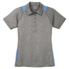 Sport-Tek Women's Vintage Heather/Carolina Blue Heather Colorblock Contender Polo