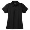 Sport-Tek Women's Black/Grey PosiCharge Active Textured Colorblock Polo