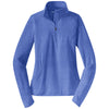 Sport-Tek Women's True Royal Heather Sport-Wick Stretch 1/4-Zip Pullover